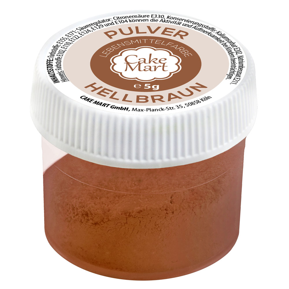 Lebensmittelfarbe Pulver "Hellbraun", light brown, 5 g | MEINCUPCAKE Shop