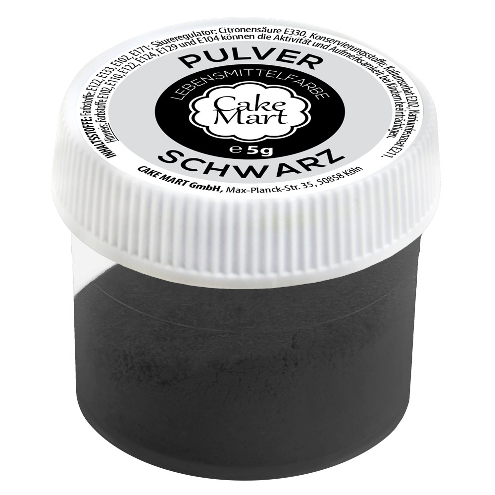 Lebensmittelfarbe Pulver "Schwarz", black, 5 g | MEINCUPCAKE Shop