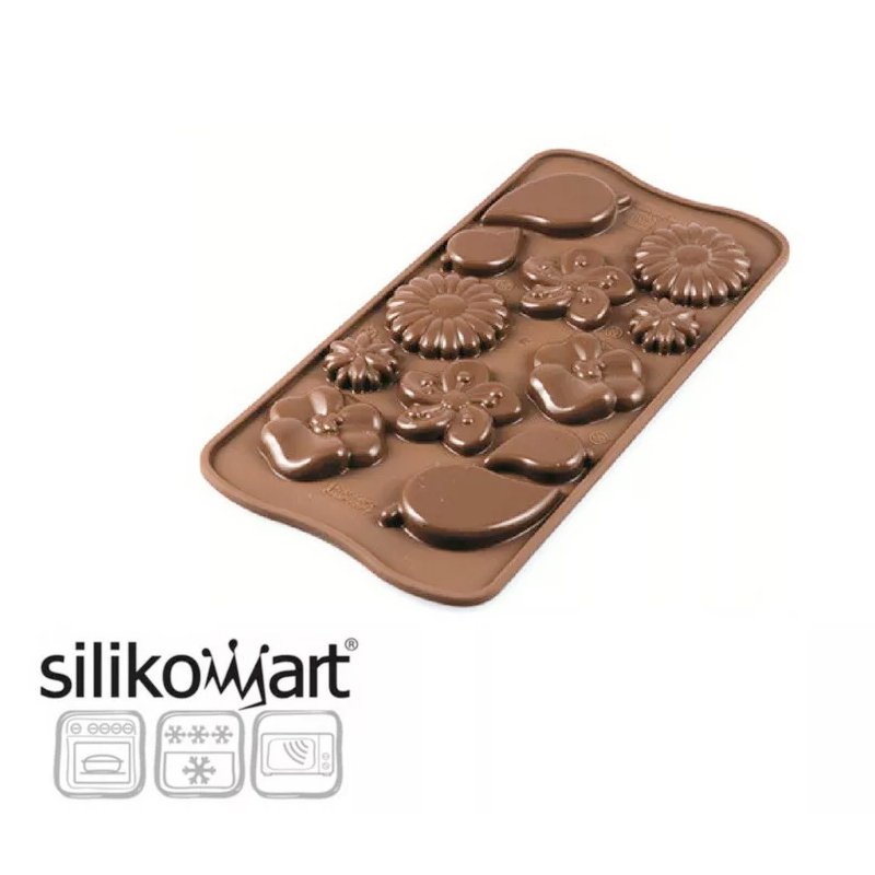 Silikomart Silikonform für Schokolade &#8222;Garten&#8220; | MEINCUPCAKE  Shop