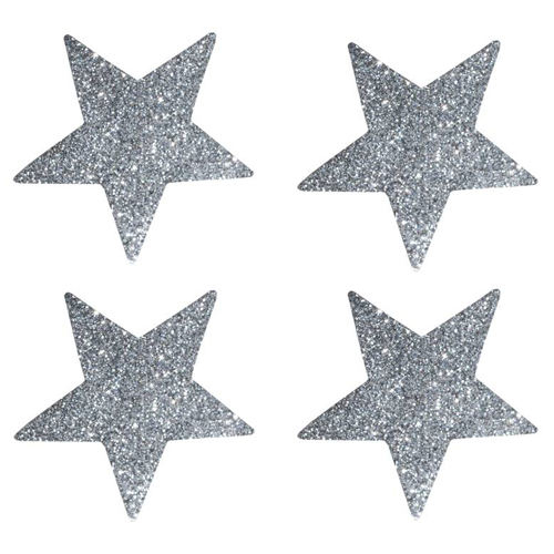 Etiketten Aufkleber Sterne Silber | MEINCUPCAKE Shop