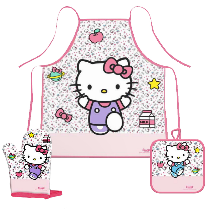 Kinderschürze "Hello Kitty" Set | MEINCUPCAKE Shop