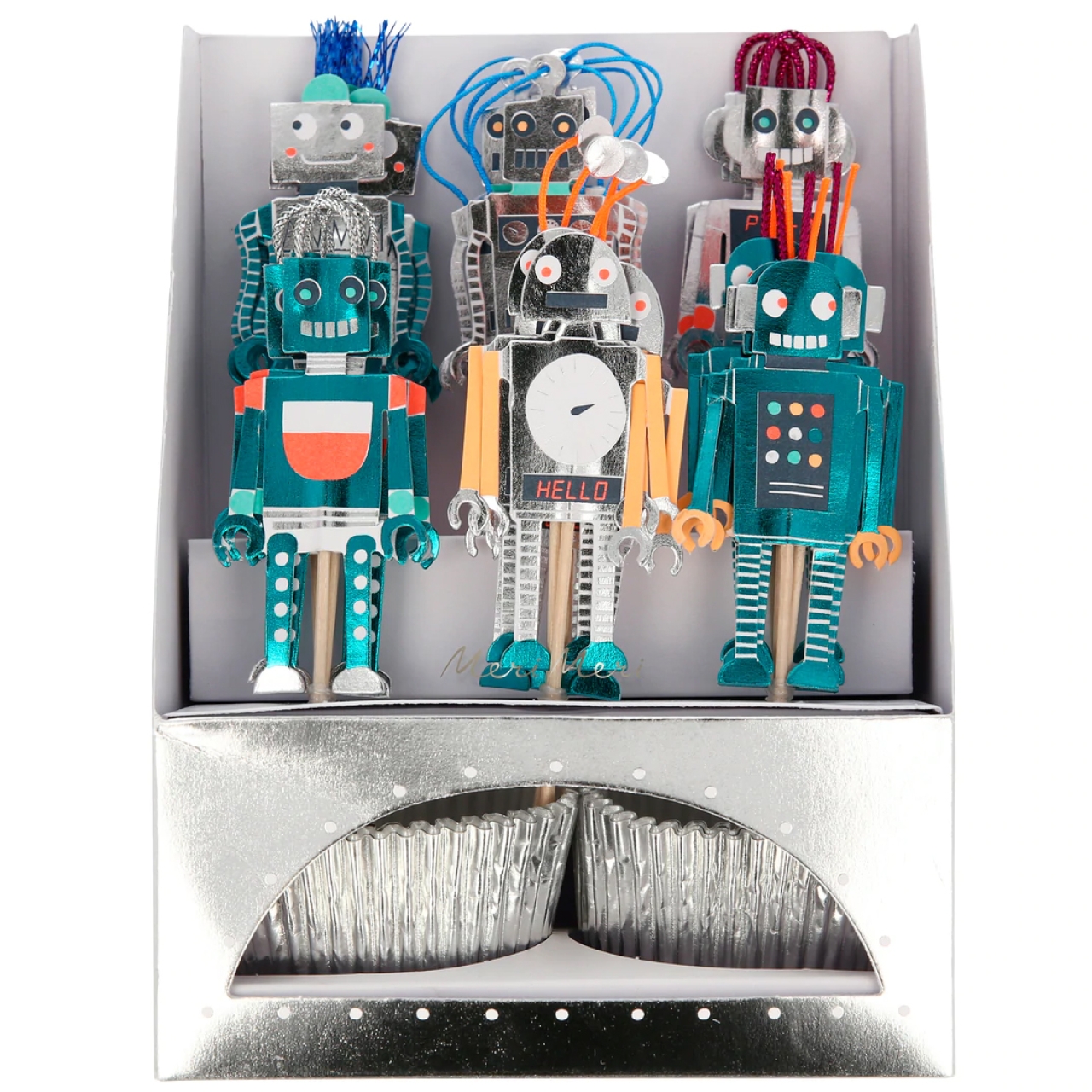 Meri Meri Cupcakes Set "Roboter" | MEINCUPCAKE Shop