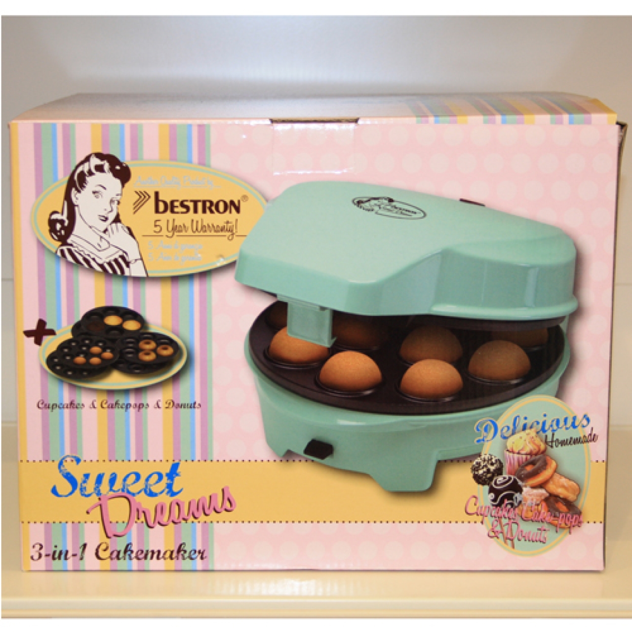 Bestron Cakepops, Donut & Cupcakes Maker, 3 in 1 | MEINCUPCAKE Shop