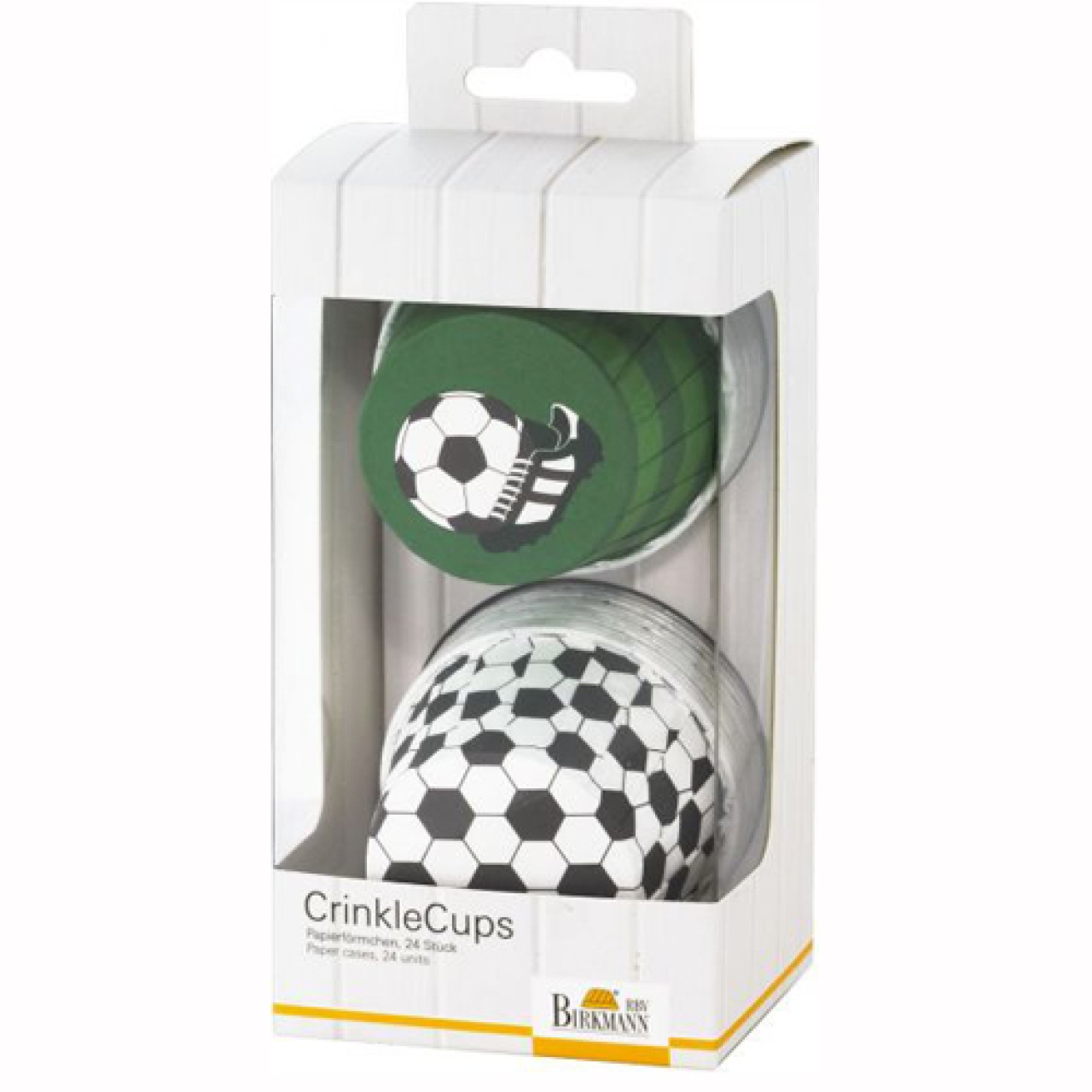 Crinkle Cups "Fußball", 24 Stück | MEINCUPCAKE Shop