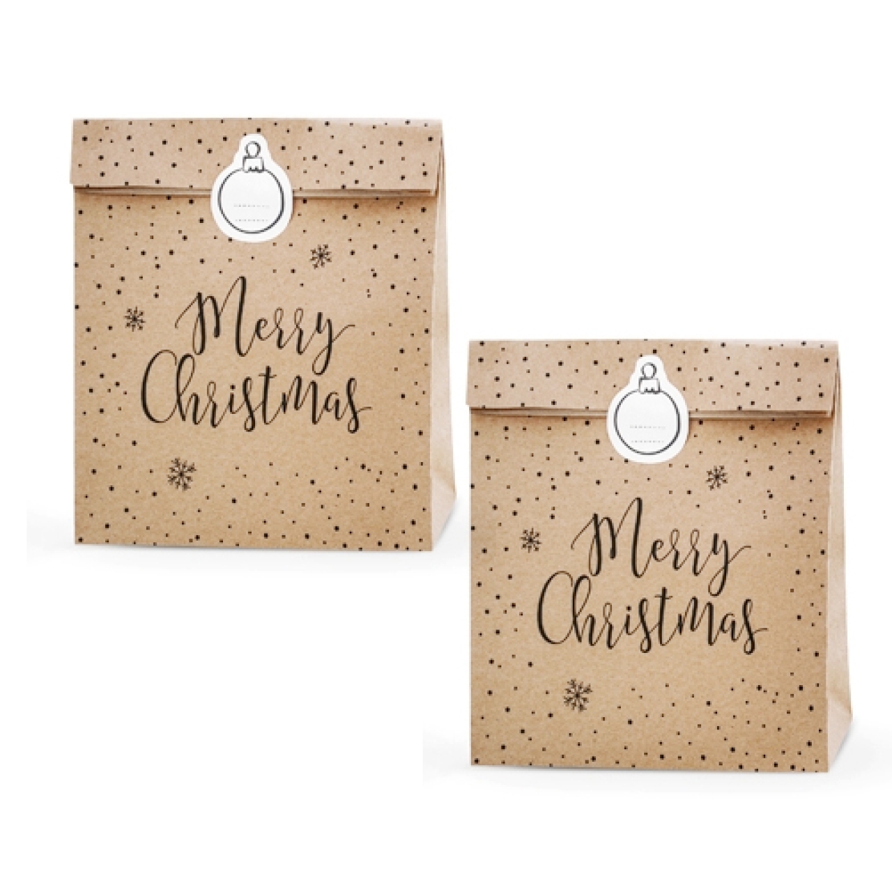 Geschenktüten Merry Christmas Kraftpapier | MEINCUPCAKE Shop