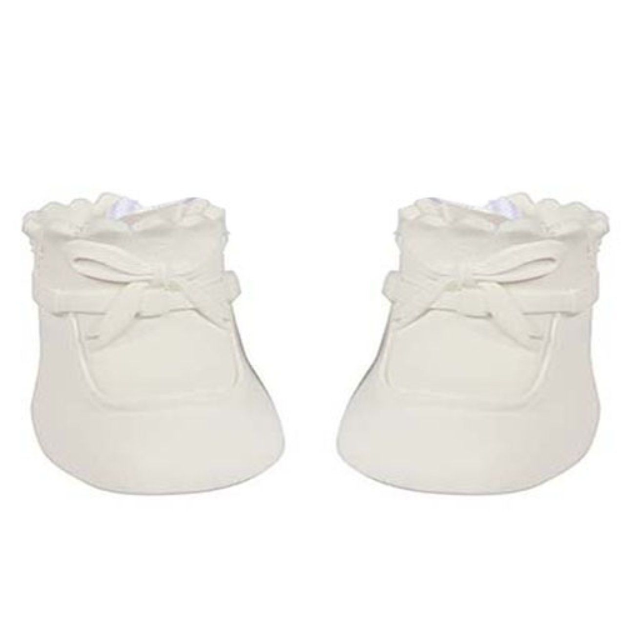 Tortendeko, Babyschuhe weiß, nicht essbar 6,2 cm | MEINCUPCAKE Shop