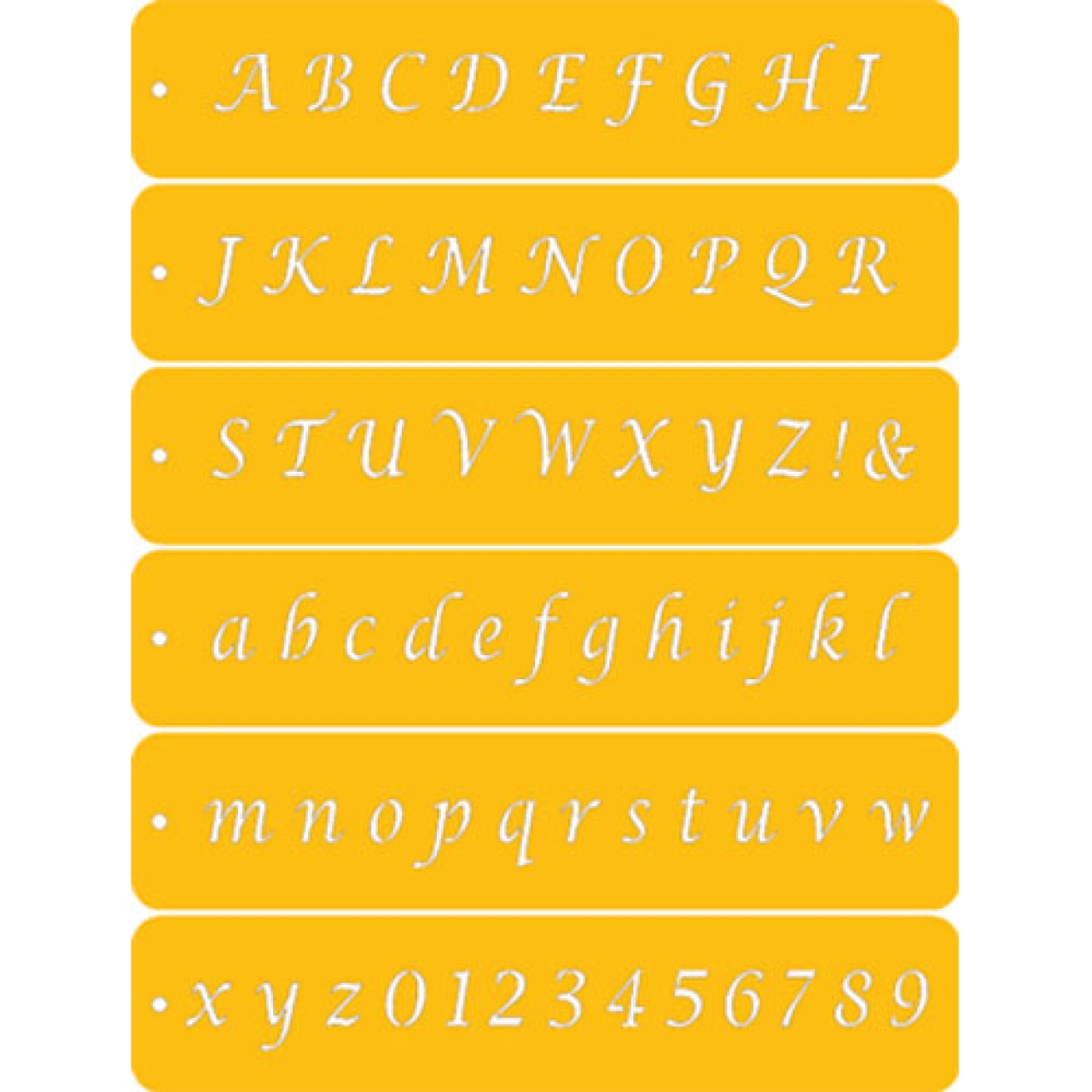 Schablonen Set 'Buchstaben & Zahlen' | MEINCUPCAKE Shop