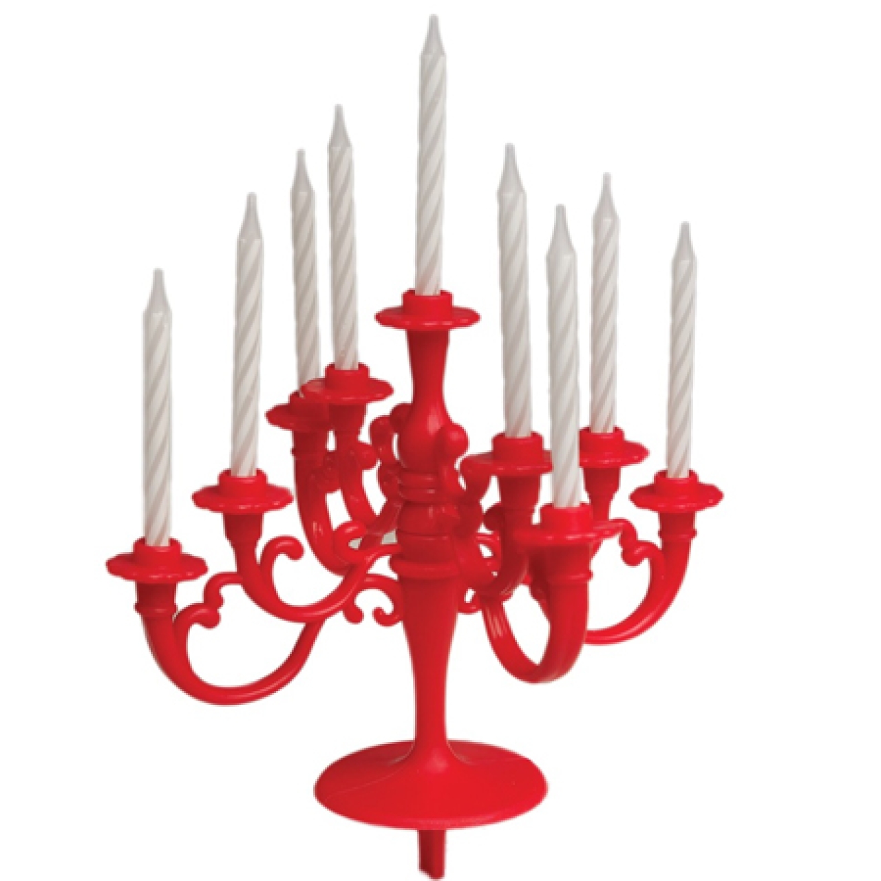 Kerzen-Leuchter, candelabra, 9 Stk, rot 13 x 13 cm | MEINCUPCAKE Shop
