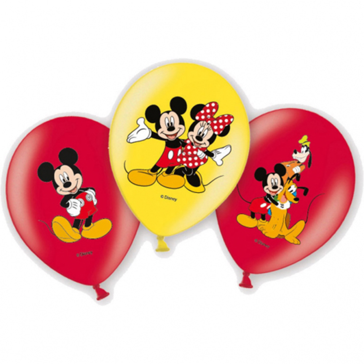 Luftballons "Minnie & Micky Maus", 6 Stück, 28 cm | MEINCUPCAKE Shop