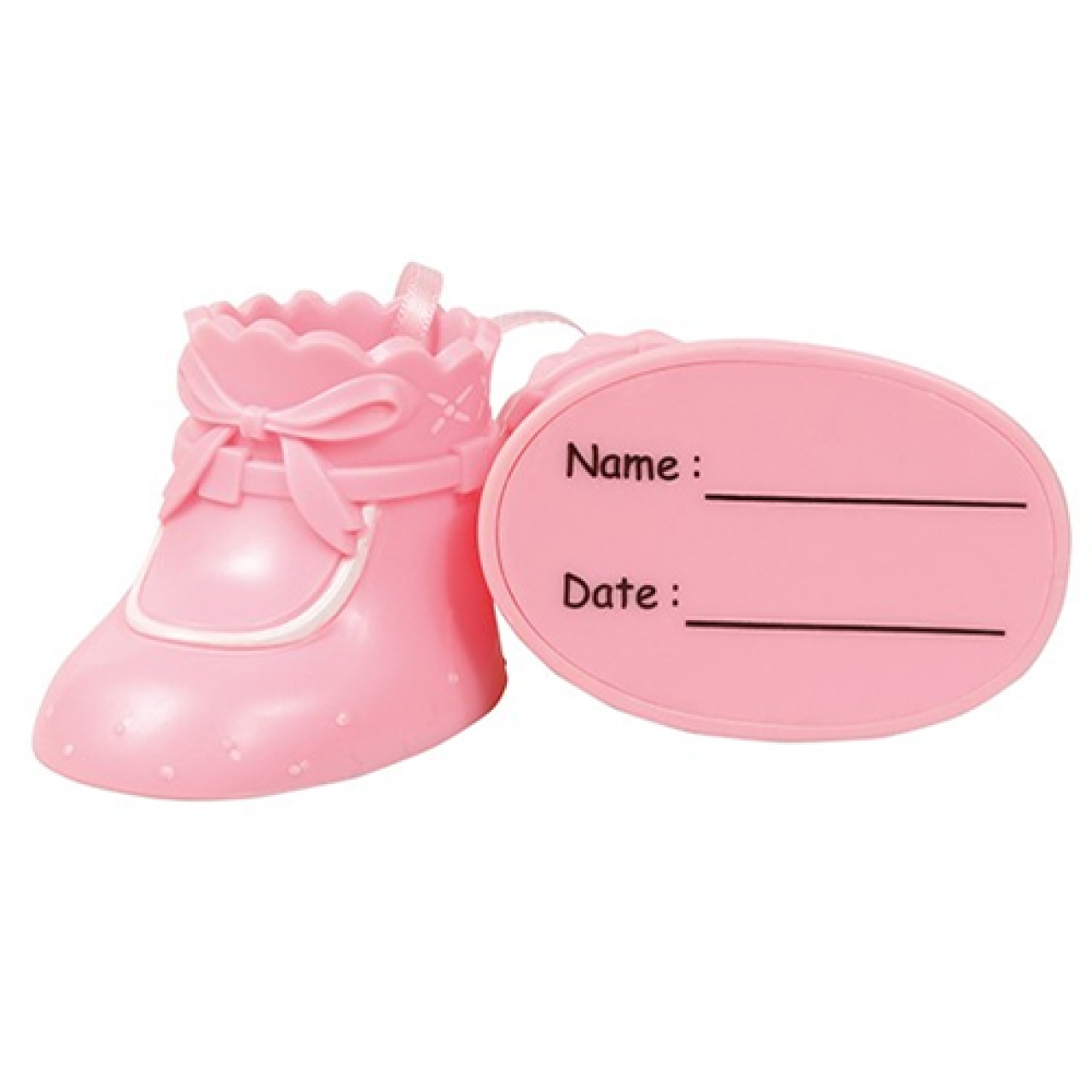 Tortendeko, Babyschuhe rosa, nicht essbar 6,2 cm | MEINCUPCAKE Shop