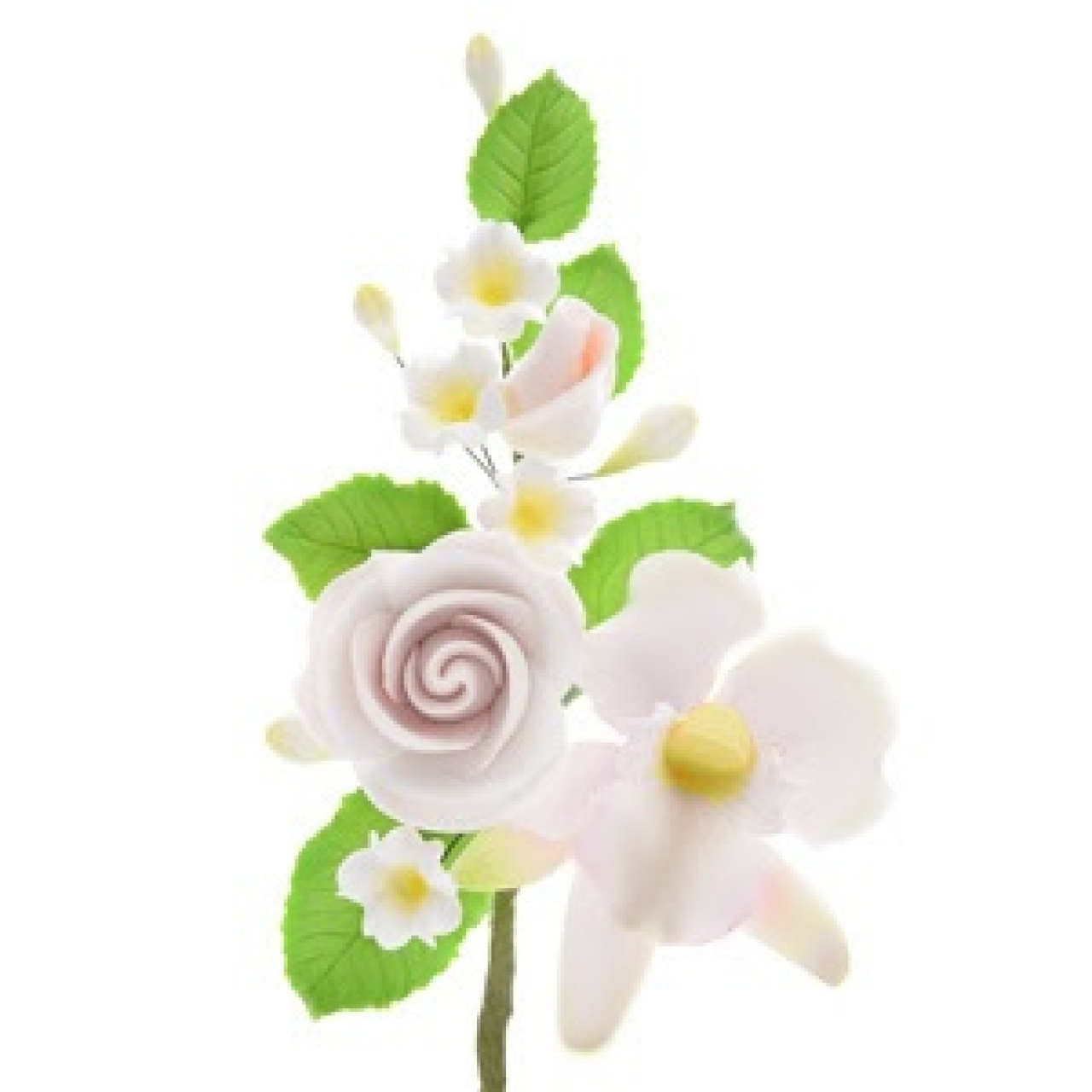 Tortendekor "Orchidee", aus Blütenpaste, nicht essbar, ca. 13 cm, Weiß,  Modecor | MEINCUPCAKE Shop